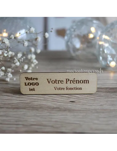 Badges avec exemple de texte gravé