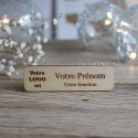 Badges avec exemple de texte gravé