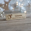 Badge aimanté en bois à personnaliser avec logo