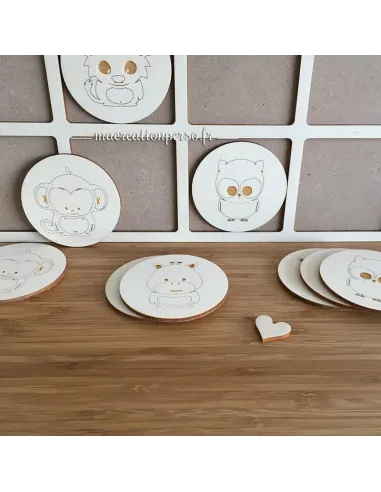 Jeu pour travailler la mémoire en maternelle en bois made in France