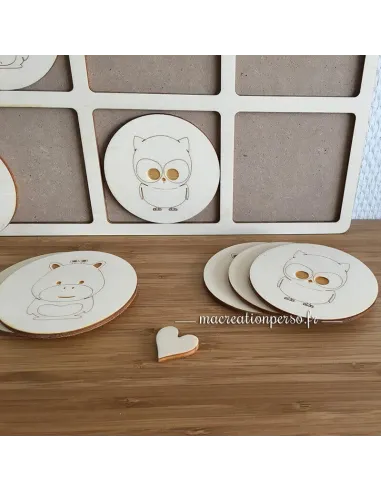Jeu de mémoire à personaliser en bois