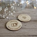 Badges ronds en bois 100% personnalisable avec logo