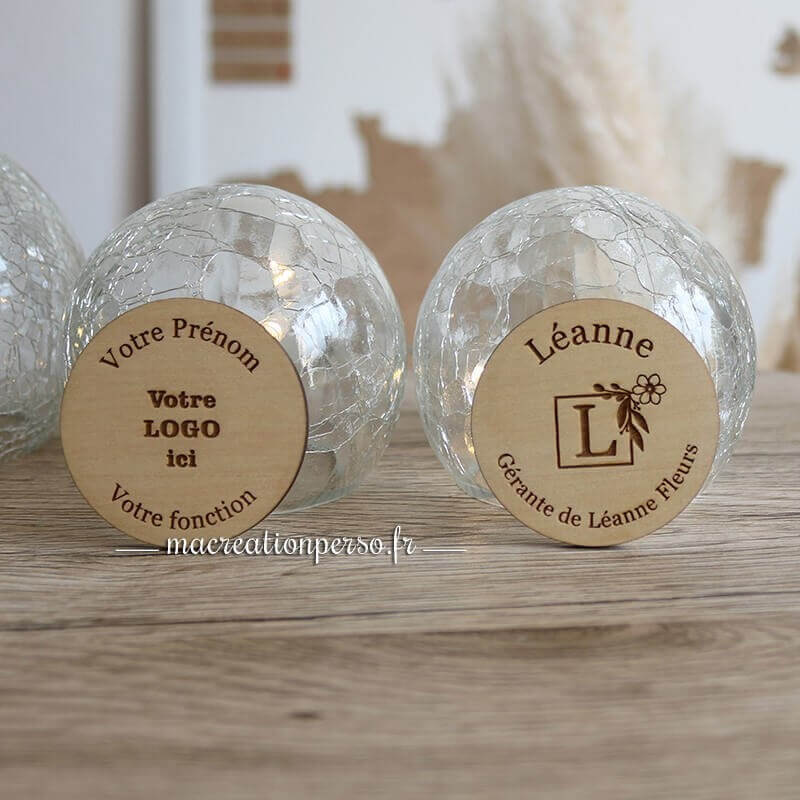 Badges ronds à personnaliser avec logo d'entreprise