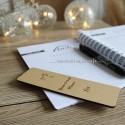 Signet maison en bois vernis avec gravure personnalisée texte et prénom