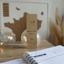 Marque page maison personnalisé en bois colibri texte personnalisé
