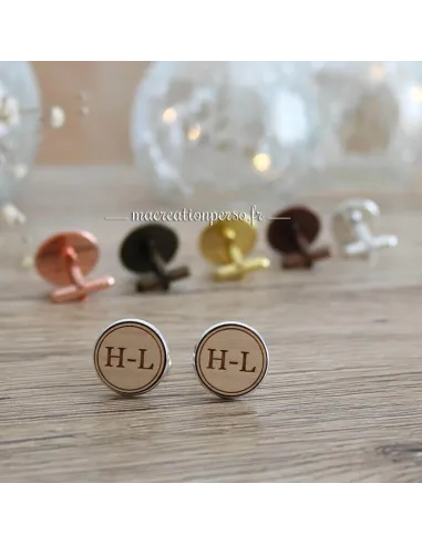 Lot de deux boutons de manchette