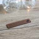 Plaque stop pub avec logo feuille