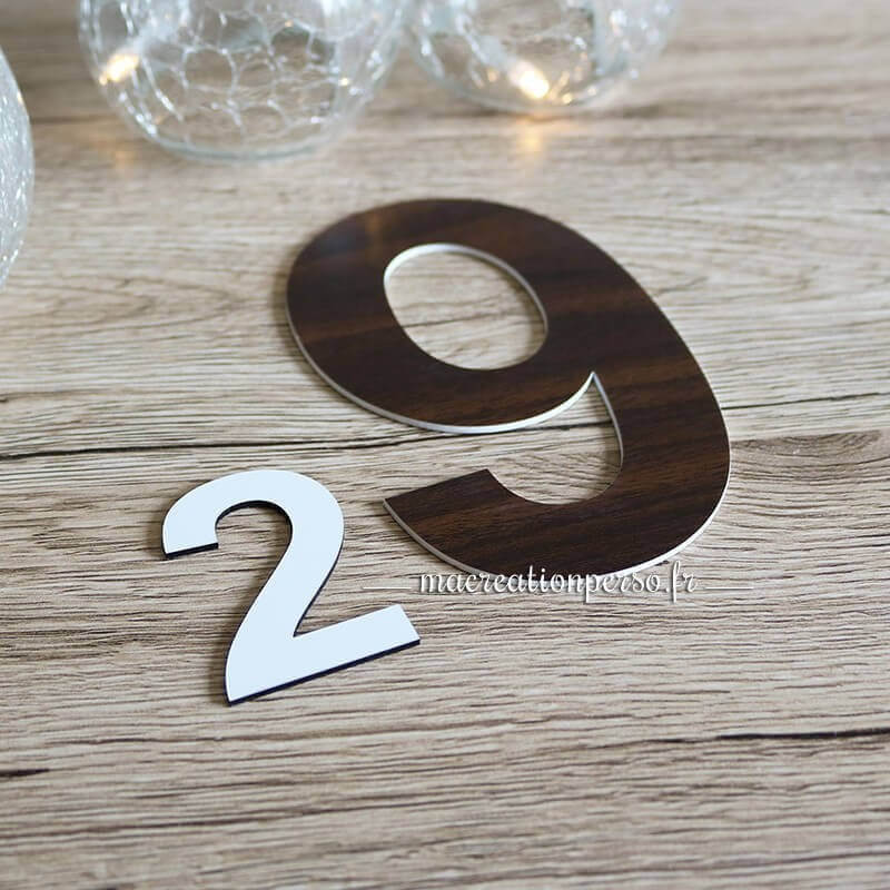 Chiffre 2 et numéro 9 pour boite aux lettres design autocollant