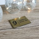 Plaque doré pour boite aux lettres avec gravure noire