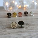 Bouton de manchette tête de sanglier couleur bronze