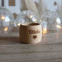 Rond de serviette original personnalisé Prénom en bois