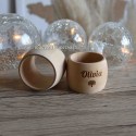 Ronds de serviette originaux gravés en bois