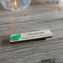 Badge personnalisé en bois à placer sur votre blouse de Pharmacie