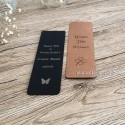Marque pages en cuir PU personnalisé noirou marron