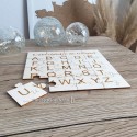 Puzzle Abédécaire en bois personnalisé 16 pièces Prénom Gabriel
