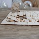 Puzzle en bois personnalisé avec alphabet en lettre majuscule et écriture script