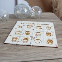 Puzzle prénom bois personnalisé Français animaux 16 pièces