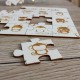Zoom sur la pièce singe du puzzle animaux en bois à personnaliser