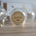 Badge mariage pour témoin du marié personalisé Alexis noeud papillon
