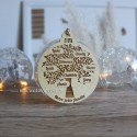 Boule de noël personnalisée prénom arbre de vie