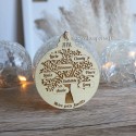 Boule de noël personnalisée prénom arbre de vie
