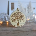 Boule de noël personnalisée prénom arbre de vie