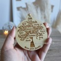 Boule de noël personnalisée prénom arbre de vie
