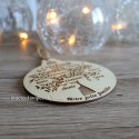 Boule de noël personnalisée prénom arbre de vie