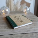 Carnet en bambou personnalisé vert avec stylo gravé