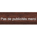 Plaque de boite aux lettres - 6 x 2 cm marron imitation bois