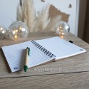 Stylo à bille vert biodégradable dans carnet 