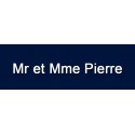 Plaque de boite aux lettres - 6 x 2 cm bleu marine avec nom