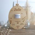 Support bracelet de naissance bébé personnalisé souvenir