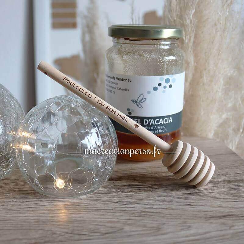 Cuillère à miel personnalisée "Pouloulou du bon miel"