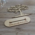 Support décoration olivier personnalisé avec prénom arbre 