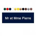 Plaque de boite aux lettres - 6 x 2 cm - macreationperso bleu marine