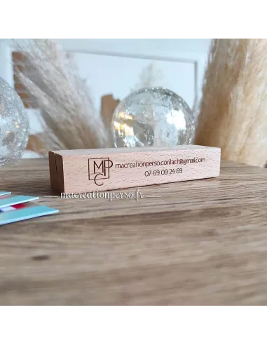 Bloc support avec logo + coordonnées d'entreprise