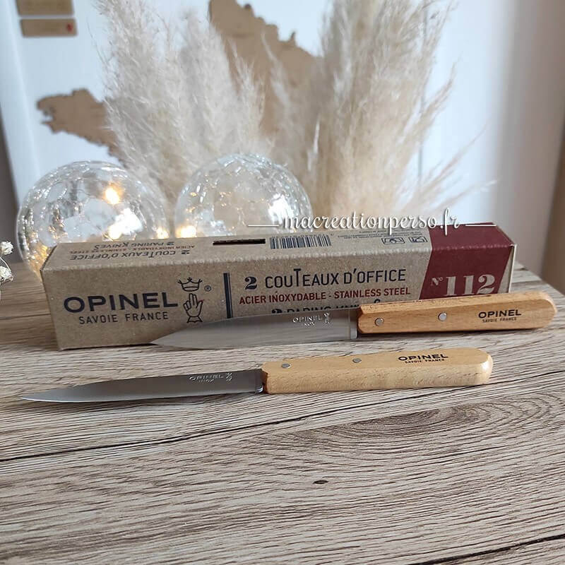 Couteau d'office Opinel n 112 Français gravé X2