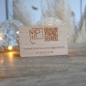 Carte de visite personnalisée NFC en bois