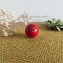 Cochonnet pétanque rouge personnalisé avec une croix occitane
