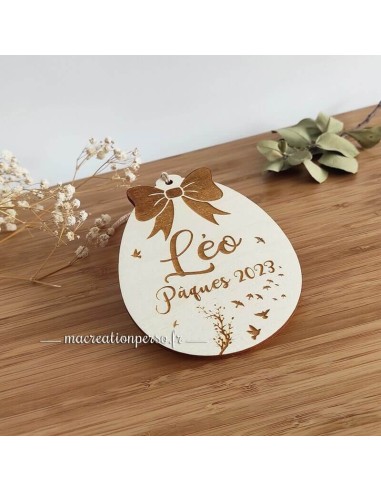 Décoration personnalisée pour panier de Pâques en forme d'oeuf