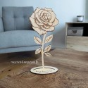 Rose éternelle personnalisée en bois fêtes des mères