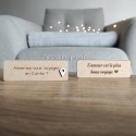 2 plaques personnalisées et gravées sur bois