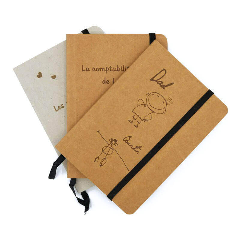 3 carnets de note gravés avec laser