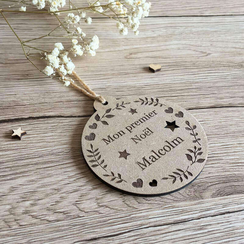 Accessoire de Noël personnalisé Mon premier Noël 