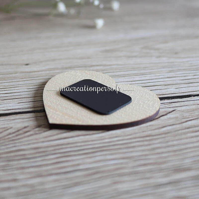 Aimant magnet perso en bois 