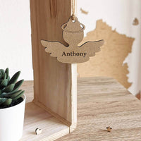 Ange de Noël en bois personnalisable