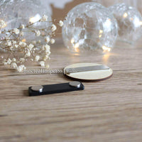 Badge en bois rond personnalisable attache aimanté	