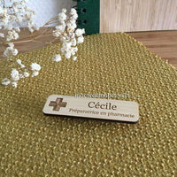 Badge de pharmacien rectangle