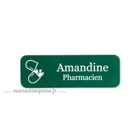 Badge pharmacien personnalisé avec prénom
